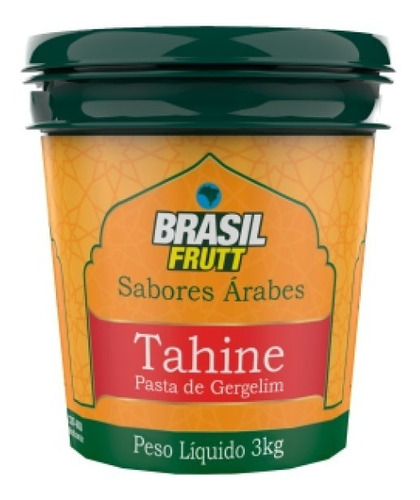 Tahine Pasta De Gergelim Comida Árabe Balde 3kg Brasil Frutt