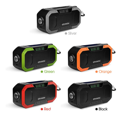 Radio De Manivela Emergency Sun Power, 5000 Mah, Naranja
