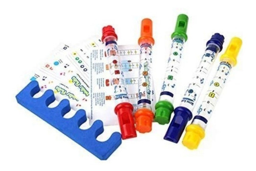 Imagen 3 de 5 de Flauta Para Baño Infantil X5 Juego De Agua Instrumento 0450