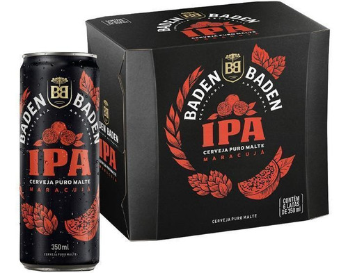 Pack Cerveja Baden Ipa Lata 350ml Com 6 Unidades