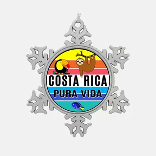 Adorno De Navidad De Pura Vida De Costa Rica De Peltre,...