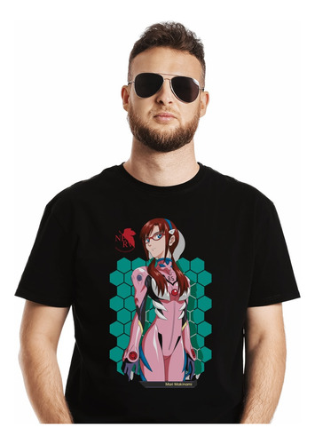 Polera Evangelion Neo Genesis Mari Makinami 2 Anime Impresió