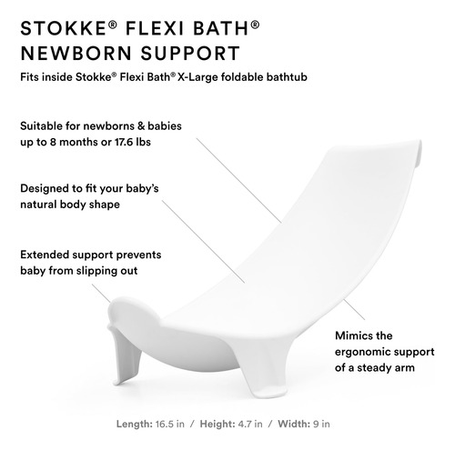 Tina De Baño Amplia Para Bebés Y Soporte Ligero Plegable