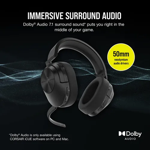 Auriculares Para Juegos Corsair Hs55 Inalámbricos Bluetooth