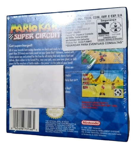 Super Mario Kart Gba Fita Jogo Game Original Lacrado