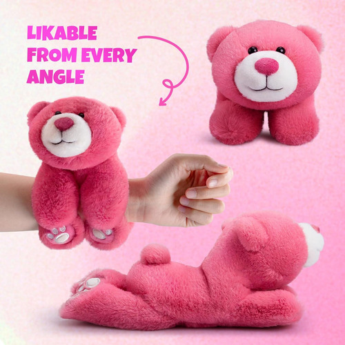 Pulsera De Abrazo Y Bofetada Con Lindo Osito De Peluche Rosa