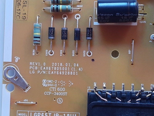 Fuente LG 65um6950dub / Eax67805001(1.4) (Usado)