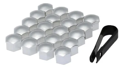 New 2 X 20pcs Universal 17mm Cubiertas De Cromo Cromo Cromo