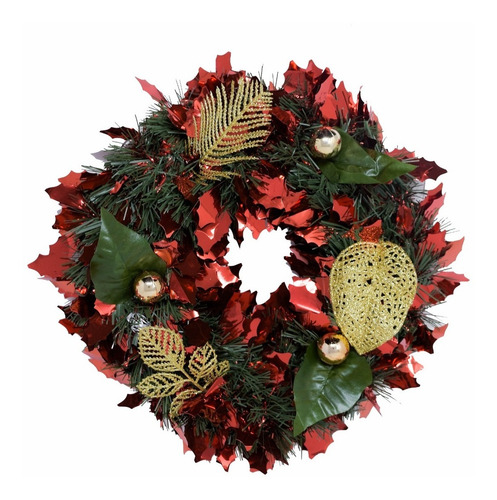 Corona Navidad 30 Cm Decorada #670