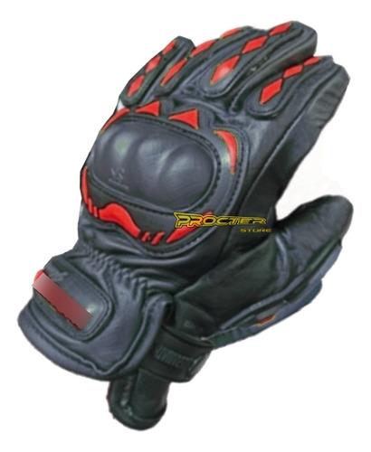 Guantes 100% Cuero Para Moto Con Protecciones Y Térmicos