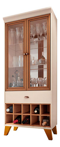 Vitrina Para Comedor Bossa Ópera Off White/natural Cocina
