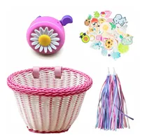 Comprar Cesta De Bicicleta Infantil Con Campanas Y Pegatinas