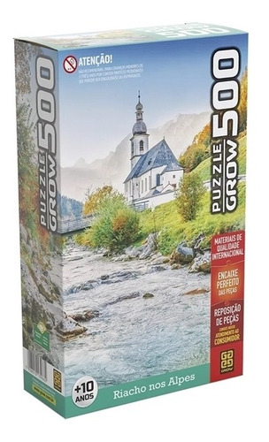 Quebra-cabeça Puzzle 500 Peças Riacho Nos Alpes - Grow