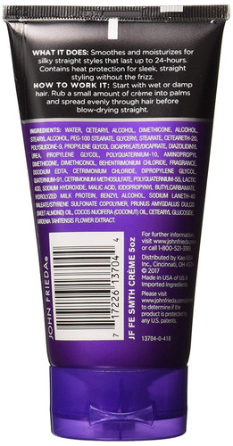 John Frieda Frizz Ease Recta Fijación Crema Estilo, De 5 Onz