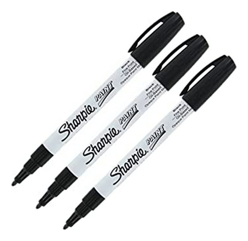 Marcadores De Pintura Sharpie, Punta Fina, Pack De 3 (negro)