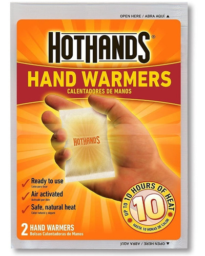 Hand Warmers Sobre Calienta Manos/guantes +10 Hs Made In Usa