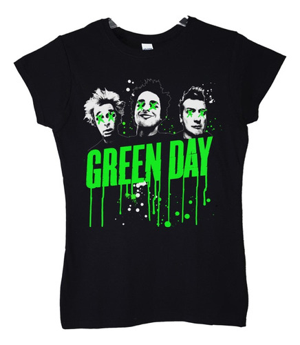 Polera Mujer Green Day Faces Punk Abominatron