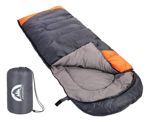 Swtmerry Bolsa Saco Térmico Para Dormir Sleeping Bag Extremo Color Naranja/gris
