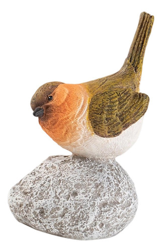 Estatua De Pájaros De Jardín Escultura De Resina 65x6x12cm