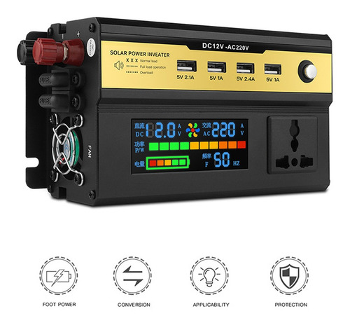 Inversor De Corriente De Coche De 5000 W, Onda Sinusoidal Mo