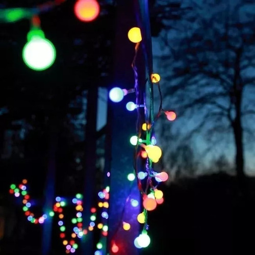 Varal De Luz Natal Com Lampada Colorida 100 Mts