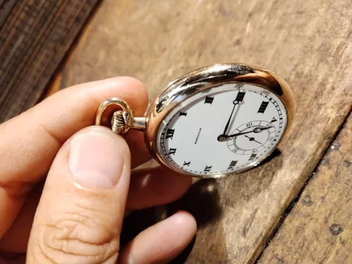 Reloj De Bolsillo Chapado De Kilates Hamilton