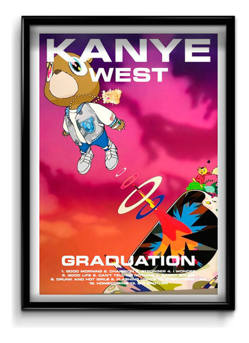 Cuadro Kanye West Graduation 20x30 (marco+lámina+vidrio)