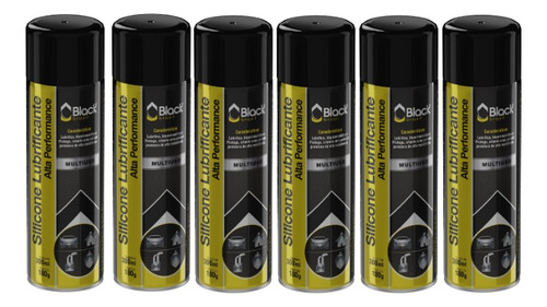 Kit Silicone Lubrificante Performance Black (300ml)- 6 Unid