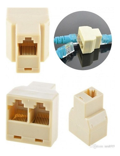 Adaptador Splitter Rj45 Hembra A Dos Rj45 Hembras Internet