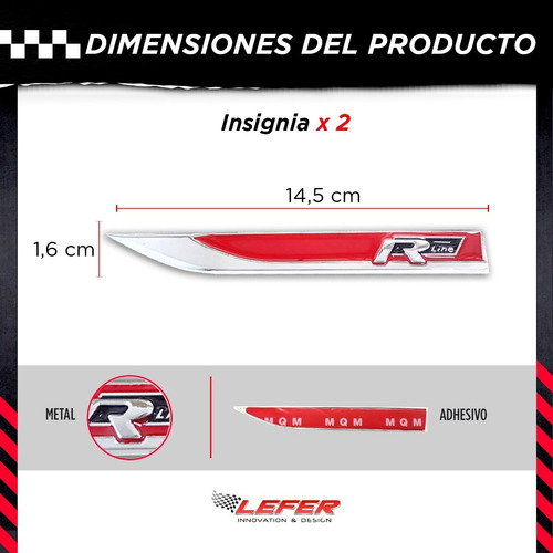 Imagen 2 de 10 de Logo Volkswagen Insignia R-line Laterales X2 Ing 09
