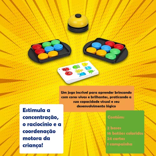 LOGICAMENTE - JOGO DE CARTAS - Botão Colorido