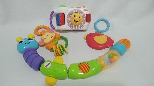 Lote Com 4 Brinquedos Para Bebê Da Fisher Price - Usados 