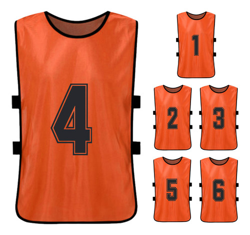Soccer Pinnies Kids 6 Peças Para Adultos, Equipe De Futebol