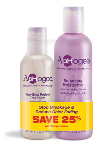 Aphogee Serious Hair Care - Paquete Doble (hidratante Equili