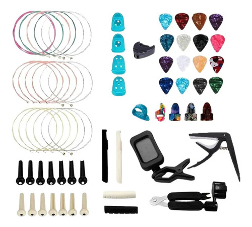 Juego De Accesorios Para Guitarra De 65 Piezas: PĂșas De Guit