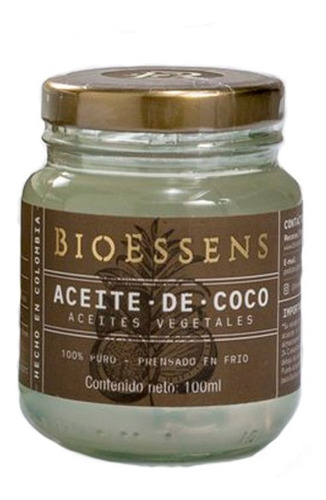 Bioessens Aceite Coco Organico X 100g
