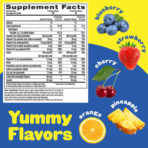 Suplemento Multivitamínico Lil Critters Gummy Vites Para Niñ