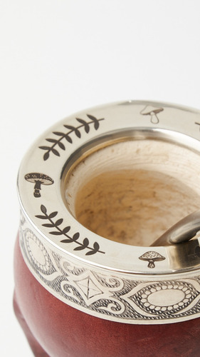 Mate Imperial Calabaza Forrado Cuero Alpaca Capybara Hongo Marrón Honguitos