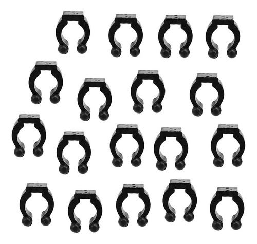 18 Pedazos De Clips Plásticos De Cue De Pool Color Negro
