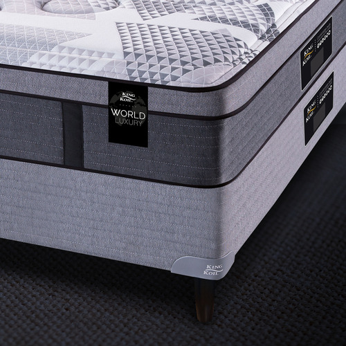 Conjunto Sommier King Koil 120 Luxury Pocket Gold Edition 1 Y 1/2 Plazas De 90x190cm De Resortes Con Europillow Viscoelástico