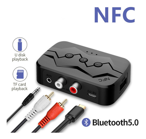 Nfc Transmisor Receptor Estéreo Bluetooth 5.0 Adaptador Rca