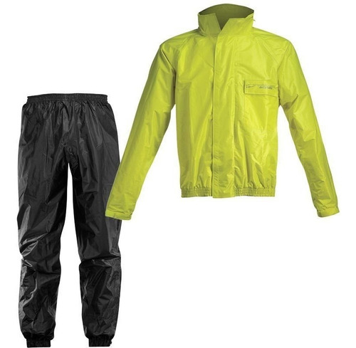 Traje De Lluvia Acerbis Logo Conjunto Negro Fluo Bamp Group