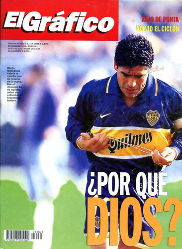 El Gráfico. Lote De 7 Revistas Tapa Maradona. Fútbol .