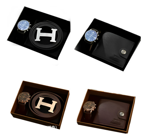 Set De Regalo Hom 2p Reloj Cinturon