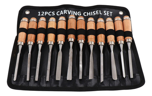 . Cinceles Con Caja For Tallar Madera, Paquete De 12