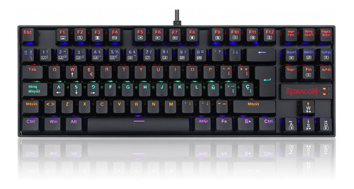 Teclado Mecanico Gamer Redragon Kumara Español Rainbow Red