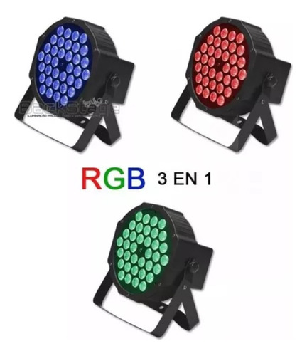 6 Canhão Refletor Led Par 64 Rgb Triled 36 Leds 3w Dmx