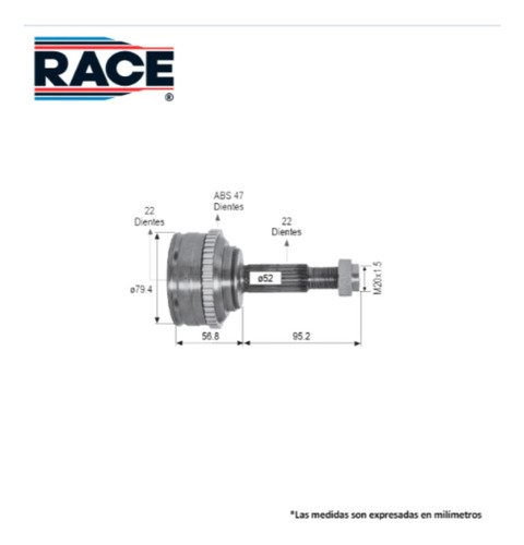 Espiga Lado Rueda Para Chevrolet Aveo Base 2011 1.6 L Race