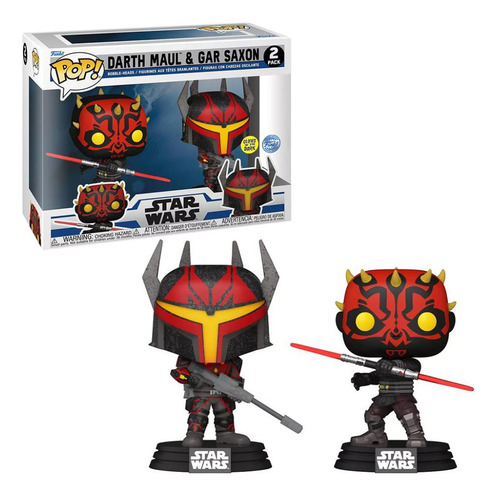 Boneco Funko Pop Star Wars Darth Maul & Gar Saxon, paquete de 2