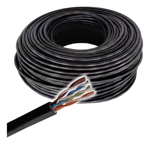 Rollo Cable 50 Metros Utp Exterior Cat5 Cctv Vaina Simple